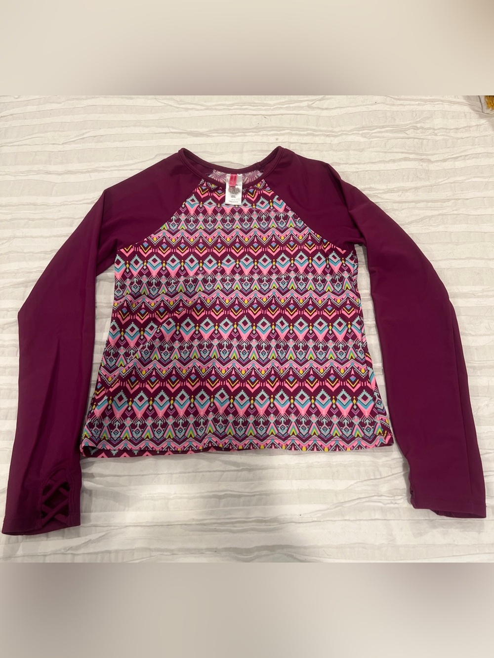 Gossip Girl Swim Girls Rashguard Long Sleeve Size 14
